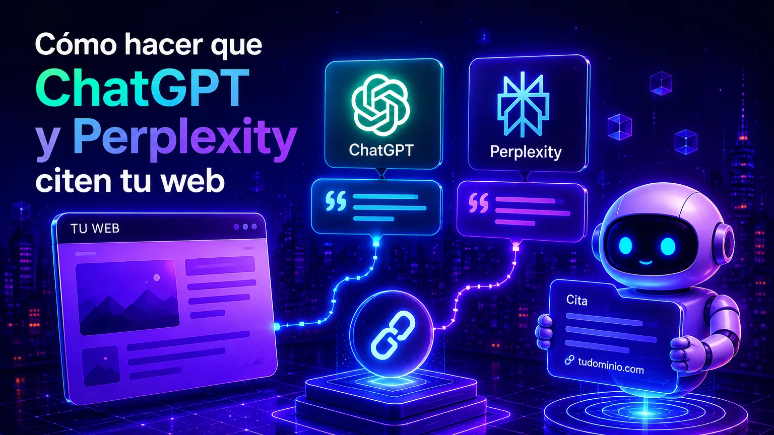 Cómo hacer que ChatGPT y Perplexity citen tu web